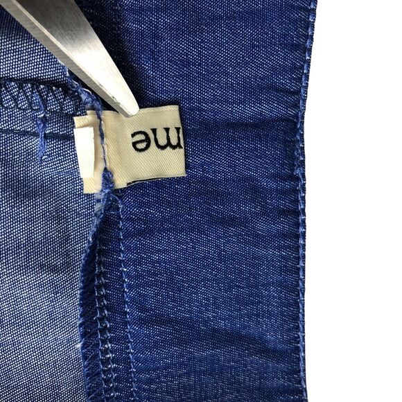 Ursime Pants Womens 28x30 Blue Chambray Wide Leg Palazzo Festival Boho Lagenlook - Picture 6 of 14